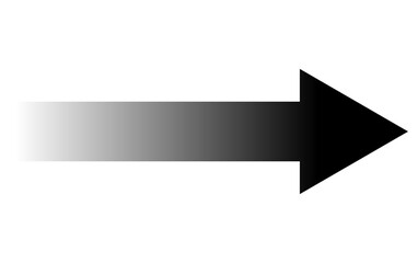Obraz premium gradient black arrow pointing right. directional arrow graphic for web, UI, and presentations