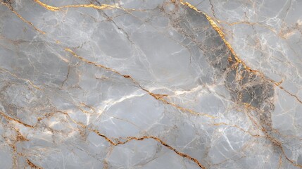 Fototapeta premium Elegant Grey Marble Stone Texture with Subtle Gold Veining for Luxurious Background Design