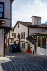 Traditional Ottoman houses along narrow Tarakli street