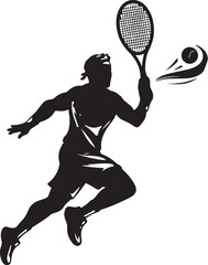Dynamic tennis player vector