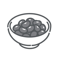 黒豆のイラスト、温活や和食に。シンプルで汎用的なアイコン素材。