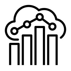 Cloud Data Analysis Graph Icon