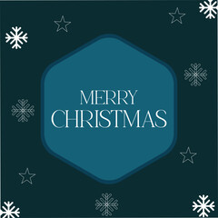 Merry Christmas card winter vector template design, holiday Xmas celebration new graphic design, Banner poster and card, Christmas ornament 