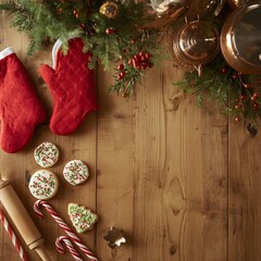 Christmas celebrating the best time and season of the year with wrapped gifts, cakes and champagne 