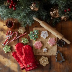 Christmas celebrating the best time and season of the year with wrapped gifts, cakes and champagne 