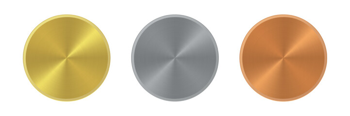 Gold, Silver and Bronze Medals Representing Achievement and Success