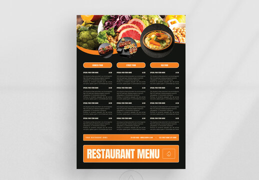 Menu Flyer Template