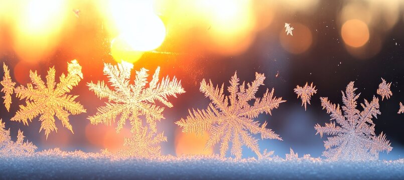 Frosty Window Art Intricate Ice Crystals Creating Beautiful Patterns on Cold Winter Mornings
