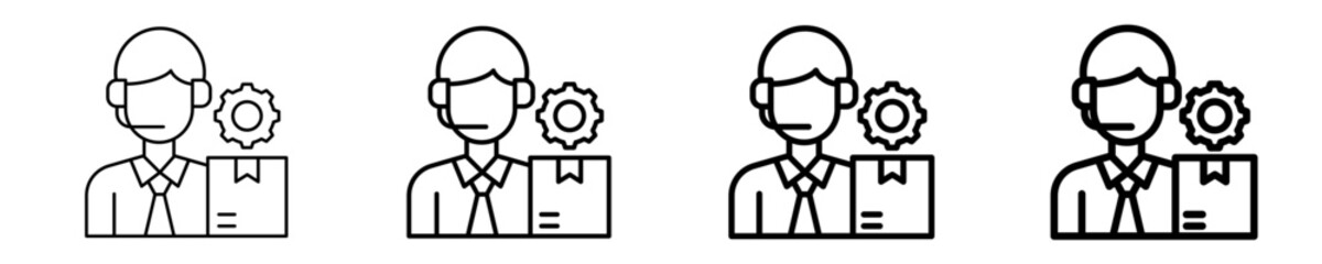 Customer Service  Icon Set Different Style Collection
