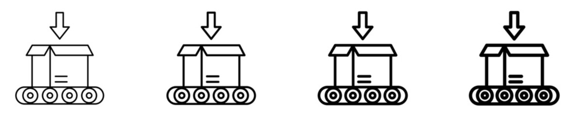 Packing  Icon Set Different Style Collection
