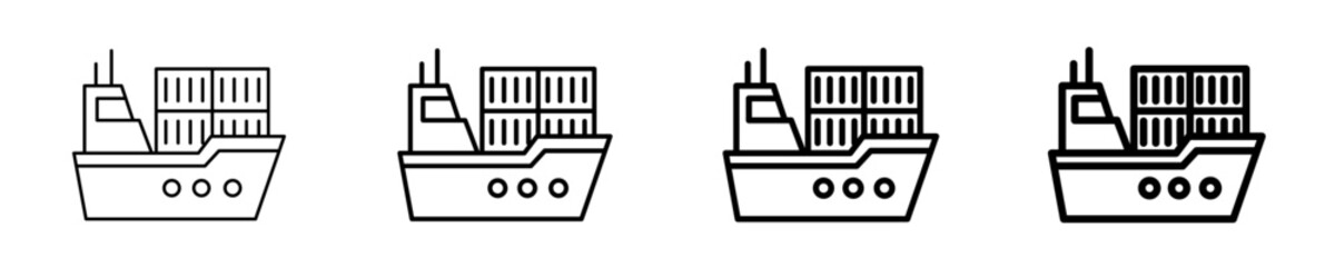 Obraz premium Shipping Icon Set Different Style Collection 