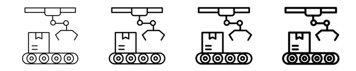 Obraz premium Assembly Line Icon Set Different Style Collection 