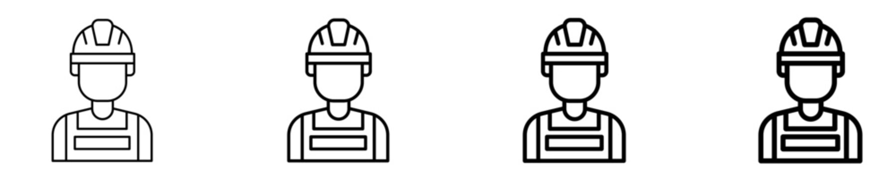 Worker  Icon Set Different Style Collection
