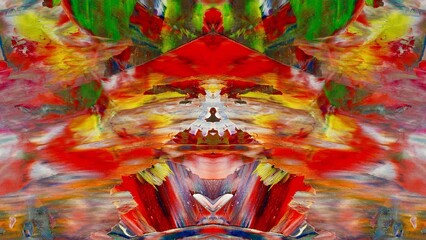 Fototapeta premium Abstract art background . Hand painting artwork on canvas .