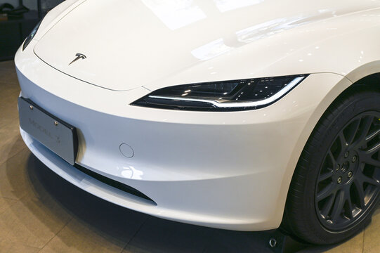 SHANGHAI - NOV 21: TESLA model 3 in showroom on November 21. 2025 in Shanghai, China