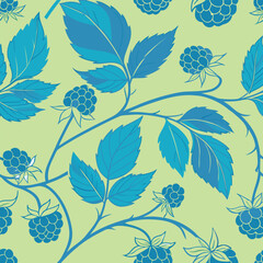 Mixed flower leaf and fruits pattern