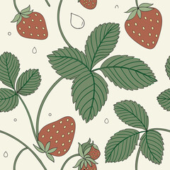 Mixed flower leaf and fruits pattern