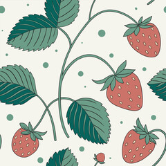 Mixed flower leaf and fruits pattern
