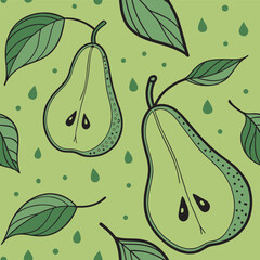 Mixed flower leaf and fruits pattern