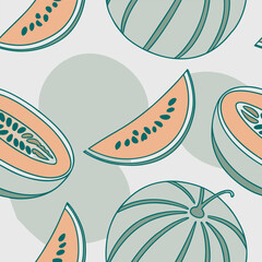 Mixed flower leaf and fruits pattern