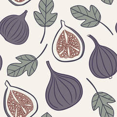 Mixed flower leaf and fruits pattern