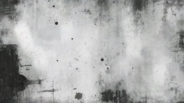 Abstract monochrome textured background featuring a slight gradient with dark splatters varying shades of gray and subtle transitions throughout the clip showcasing visual consistency
