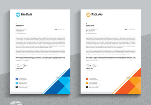 Letterhead Stationery Layout