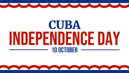 Cuba Independence Day banner design in clean and modern style on white background, perfect for national celebration posts