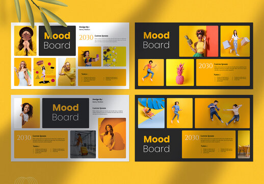 Yellow Mood Board Template