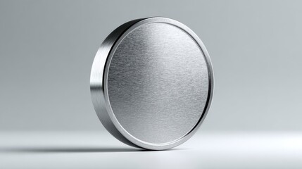 A single, gleaming silver coin, positioned at a slight angle. Its polished surface and metallic sheen are perfectly accentuated, symbolizing wealth and value. 