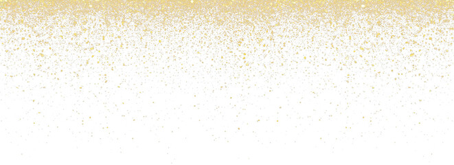 Falling gold sparkles and dust frame transparent PNG..