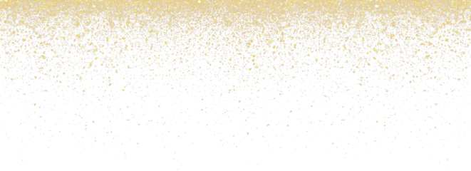 Falling gold sparkles and dust frame transparent PNG..