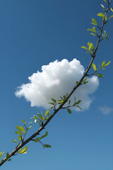 Obraz premium tree branches against blue sky
