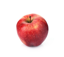 One fresh red apple isolated on white