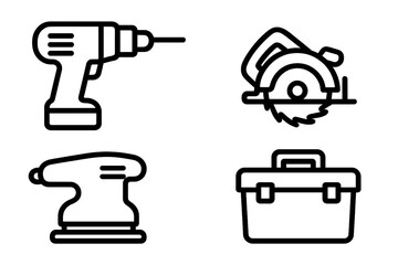 Essential power tools used for construction, carpentry, and home repair projects