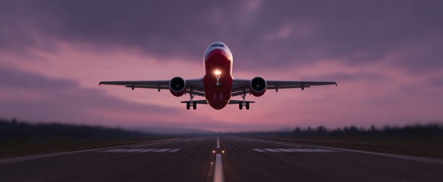 A jet airplane climbs skyward like a silver arrow blasting off the runway.