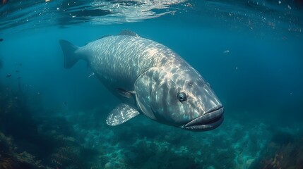 Obraz premium big fish in underwater pond picture