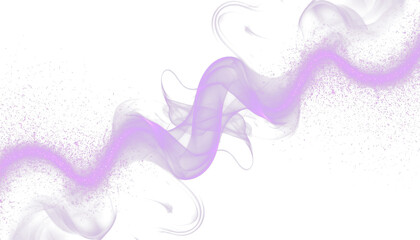 Surreal purple glitter teardrop smoke transparent background