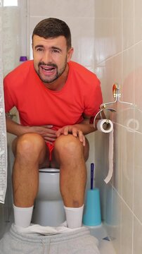 Man suffering from colon obstruction 