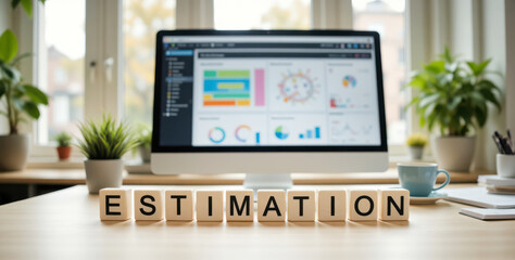 Estimation process headline for project managers in service firms who need to explain expected hours and cost ranges plus resourcing in client proposals along with sprint plans in training material