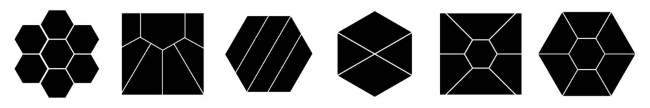 hexagonal photo collage template. Minimal hexagonal Photo Mockup, Modern Vector Layout for Branding and Presentation. vector collection 