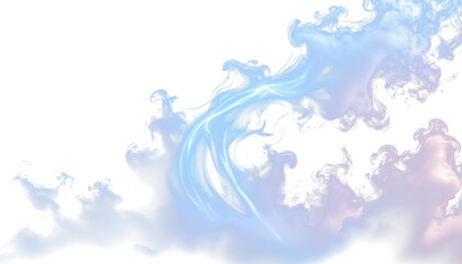 Translucent blue glowing light wave smoke clouds PNG overlay