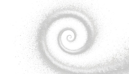 Snow whirlwind spiral on transparent background for overlay