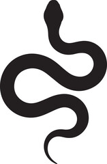 Fototapeta premium Clean Vector Silhouette of a Coiled SnakePrint