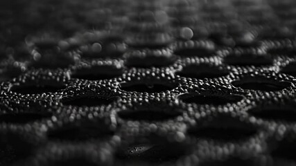 Video Close-up shot of black and white rings, ideal for jewelry or accessory designs