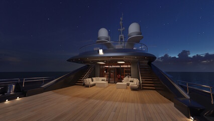 クルーズ船 デッキ クルーザー ヨット CGンダリング画像  テレビ会議背景用 ZOOM会議背景用 テレビ会議用背景 ZOOM会議用背景 ZOOM meeting background video conferencing background for using in video conference and as a zoom background