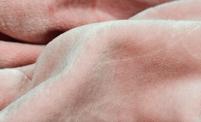Soft Pink Blanket Fabric Texture Background