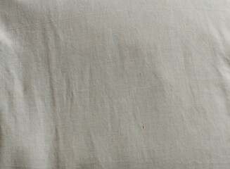 Light Gray Wrinkled Cotton or Linen Bed Sheet Texture