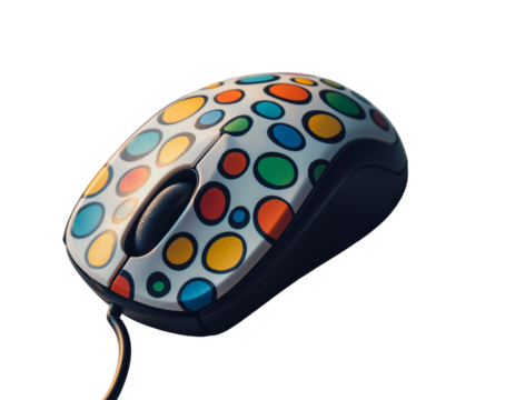 Benekli Desenli Bilgisayar Faresi