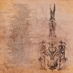 Fototapeta premium Scrapbook religious paper vintage. Classic and universal textured backdrop universal